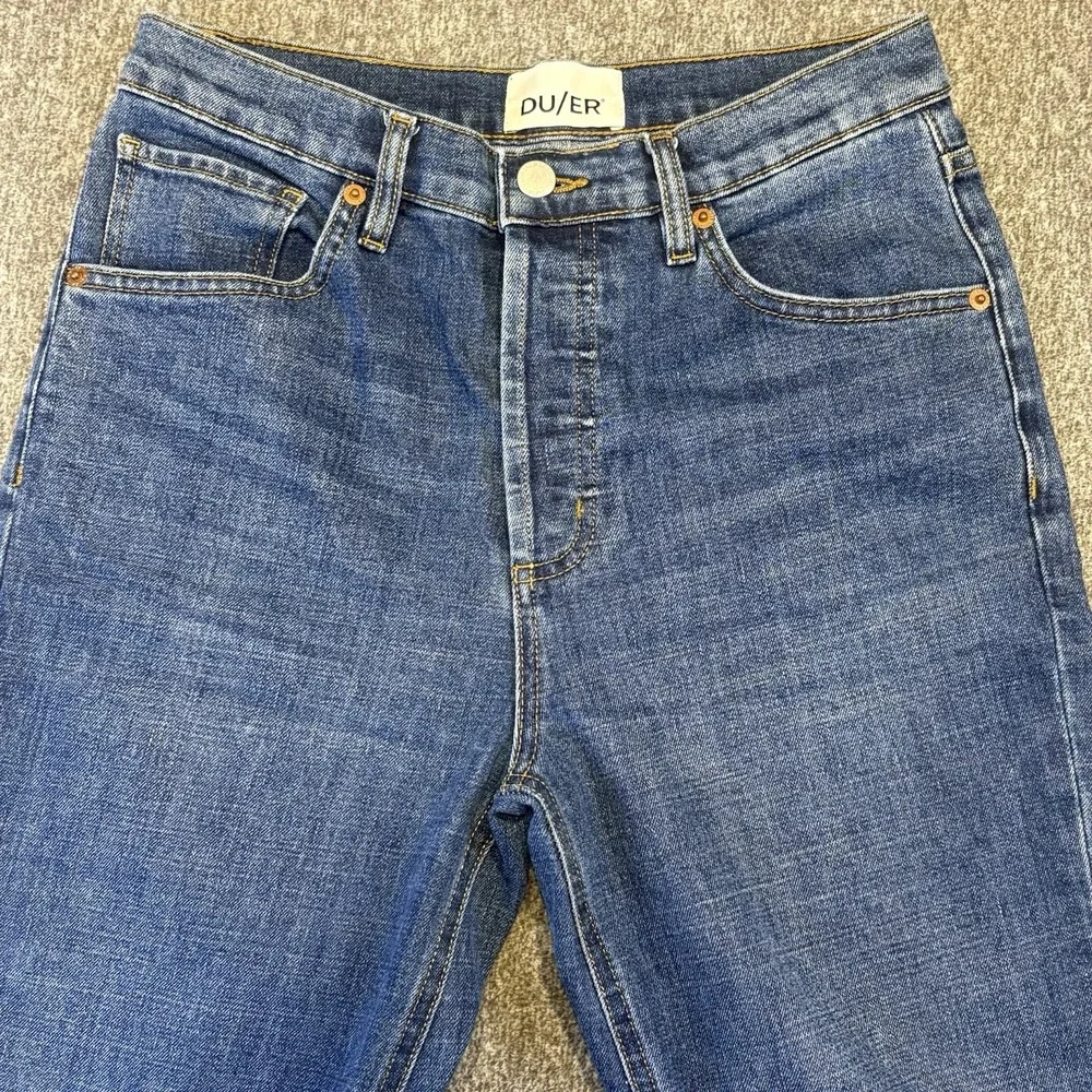 DU/ER Jeans Mens 29x27 Blue Classic Taper Performance Denim Gusset Workwear‎